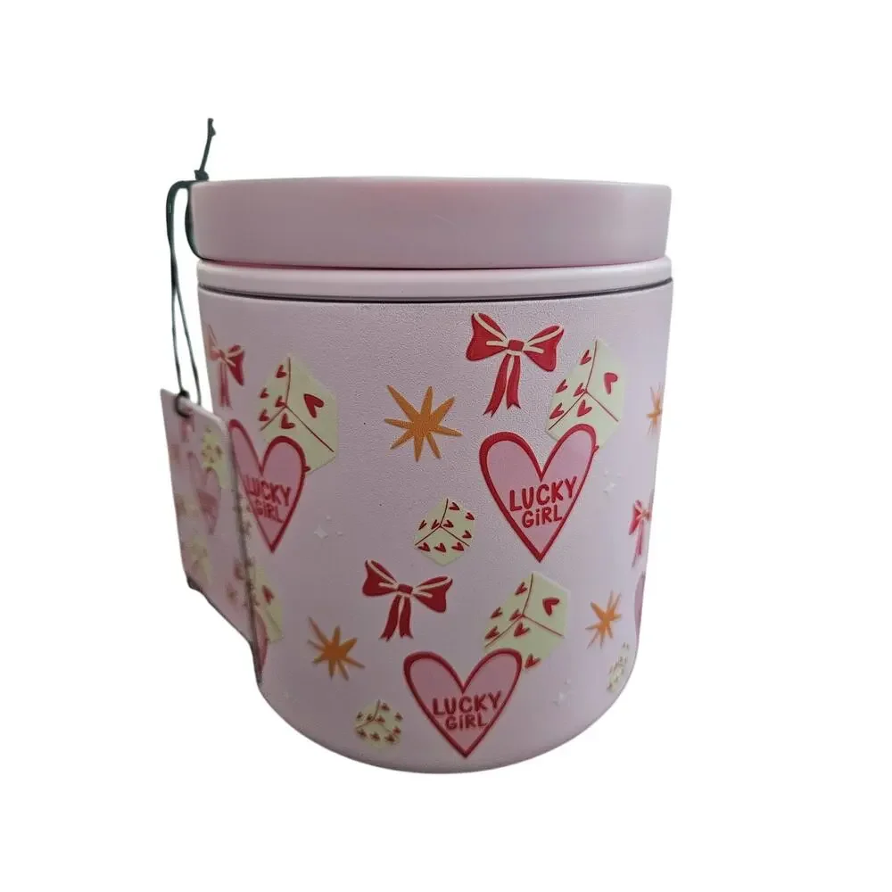 Hydrapeak 25 oz Thermos Food Jar Wide Mouth Leak-Proof Soup Thermos NEW Hearts